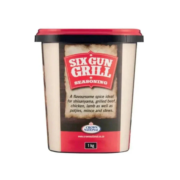 Crown National Six Gun Grill Spice 1kg tub premium seasoning for grilling