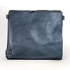 Black PU leather sling bag with adjustable strap and zip compartments