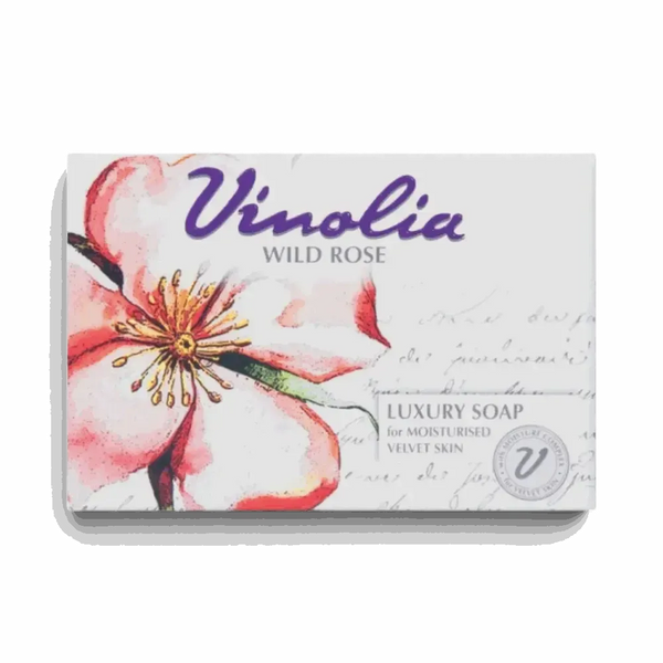 Vinolia Wild Rose luxury soap bar 125g with floral fragrance and moisturizing glycerine for soft skin