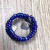 Serviette rings with large purple beads in a 6 pack made with love
