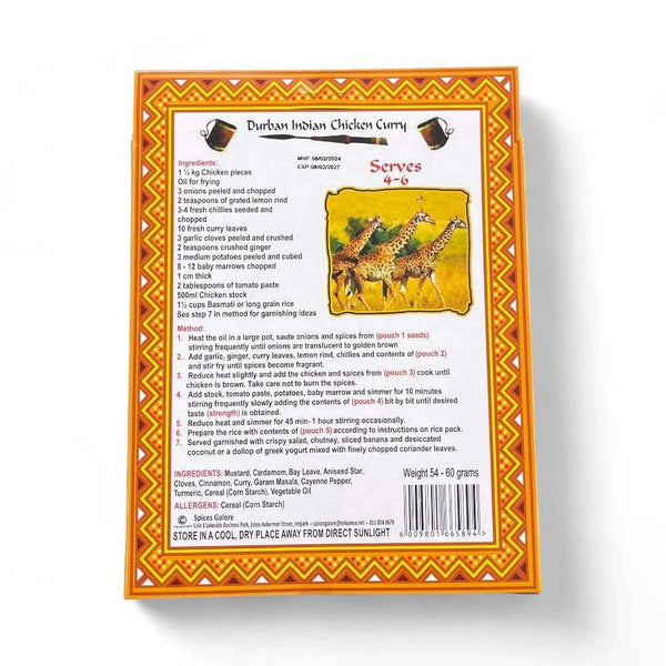 Taste of Africa - Durban Indian Chicken Curry - 60g from South African Shop in New Zealand – Something From Home.