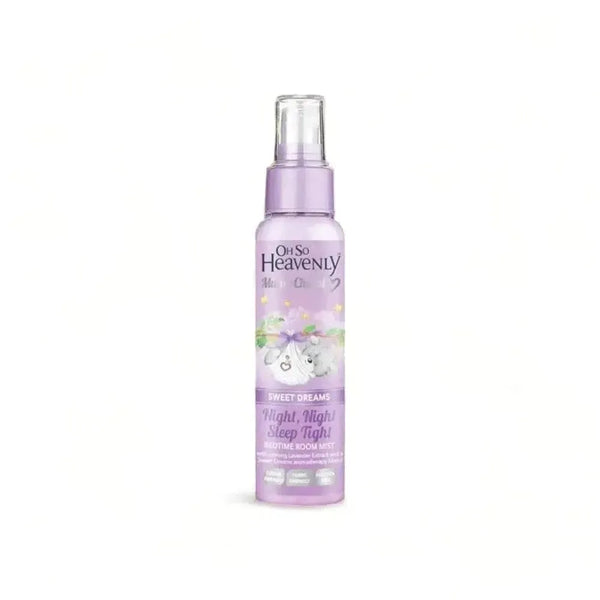 Oh So Heavenly Mom & Cherub Room Mist Night Night Sleep Tight 100ml bottle with lavender and sweet dreams aromatherapy for bedtime relaxation