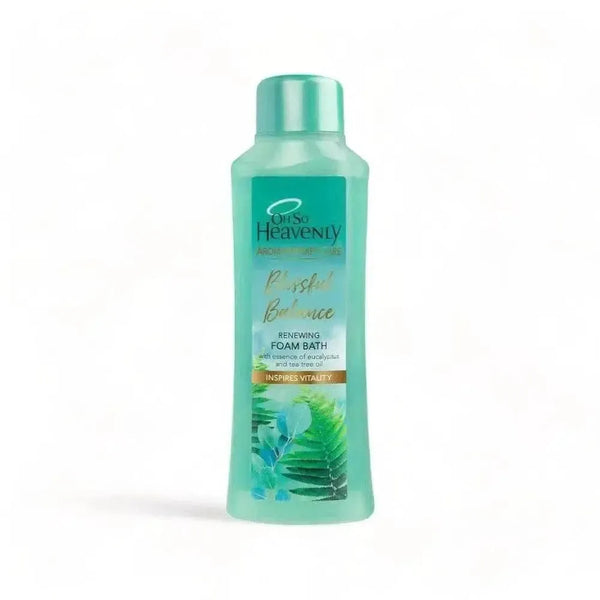 Oh So Heavenly Aromatherapy Care Foam Bath bottle with eucalyptus and tea tree oils for relaxing aromatherapy experience