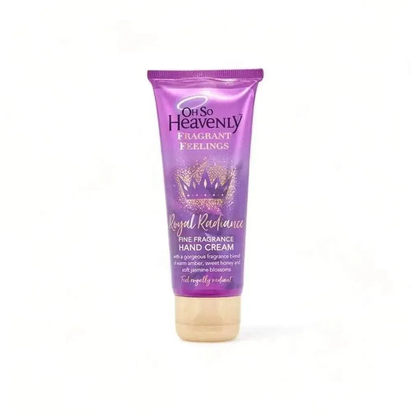 Oh So Heavenly Royal Radiance vegan hand cream with jasmine, amber, and honey fragrance, 75ml