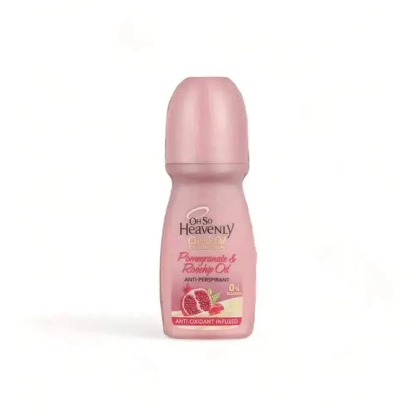 Oh So Heavenly Creme Oil Roll On Pomegranate and Rosehip Oil 90ml bottle with elegant design