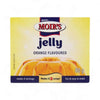 Moir's Orange Jelly 80g box with vibrant orange flavor, makes 4 servings.