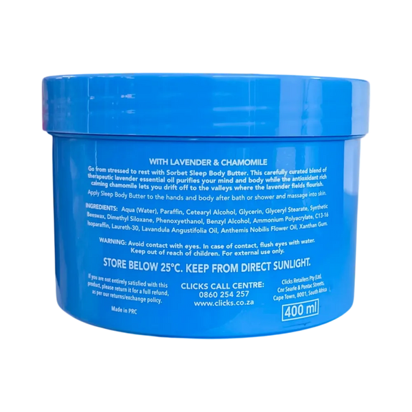 Sorbet Body Butter Sleep Aroma - 400ml