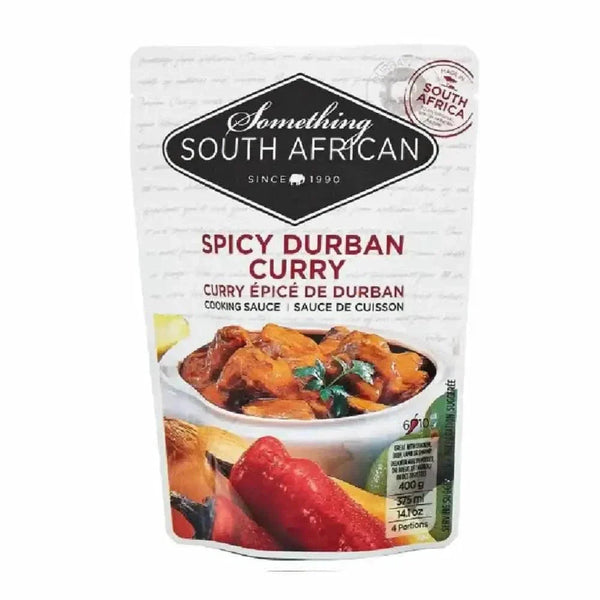 Something South African Sauce Spicy Durban Curry 400g bottle with Cape Malay flavors