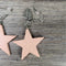 Hanging Earrings - Light Pink Wooden Stars - Something From Home - South African Shop