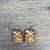 Hanging Earrings - Postage Stamp with Orange Butterfly - Something From Home - South African Shop