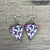 Hanging Earrings - Purple Heart with Butterflies - Something From Home - South African Shop