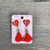 Hanging Earrings - Red Heart with Afrikaans Saying - Something From Home - South African Shop