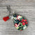 Keyring - Teardrop with Red Flowers - Something From Home - South African Shop