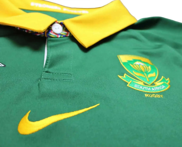 2026 Springbok Jersey men MTN 2XL green gold Nike rugby shirt with embroidered emblems