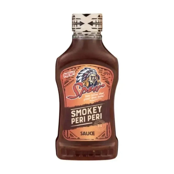 Spur Sauce Smokey Peri Peri 500ml bottle with smoky spicy flavor