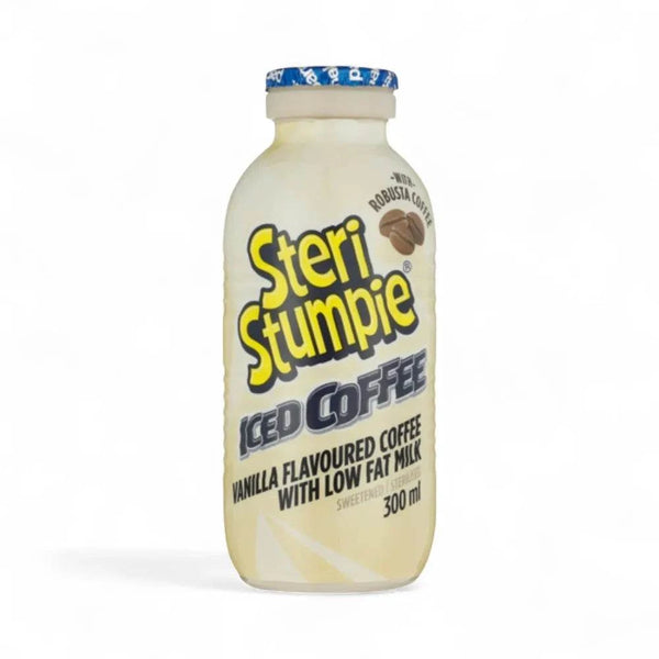 Steri Stumpie vanilla flavoured iced coffee with low fat milk, 350ml bottle.