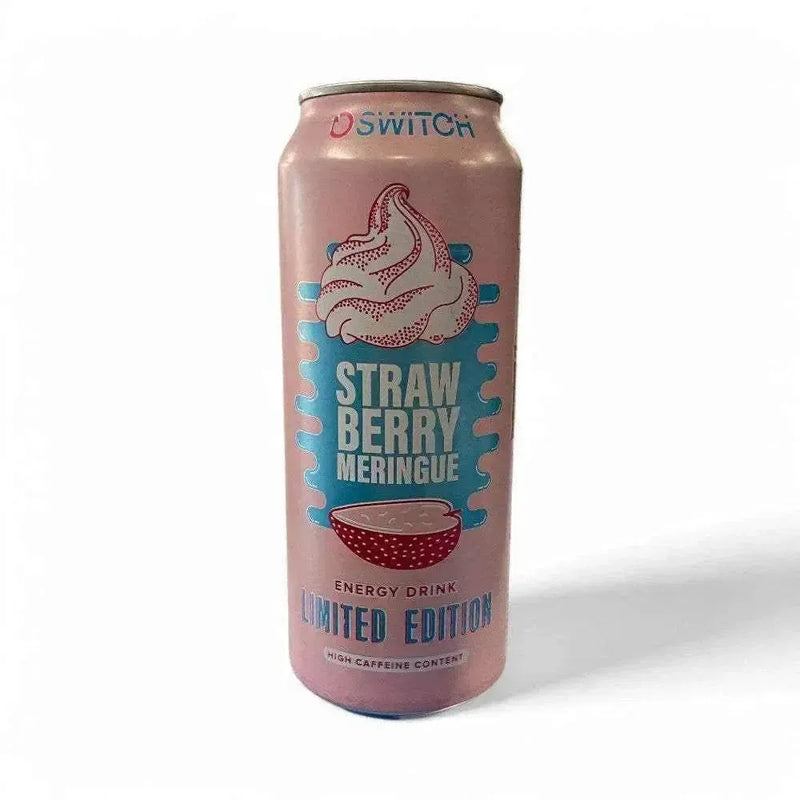 Switch Energy Drink - Strawberry Meringue - 500ml can, limited edition flavor.