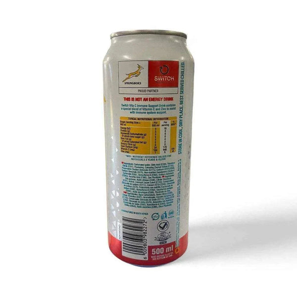 Switch Energy Drink - Vita C - 500ml, Sugar-Free, Immune Support Beverage Can.