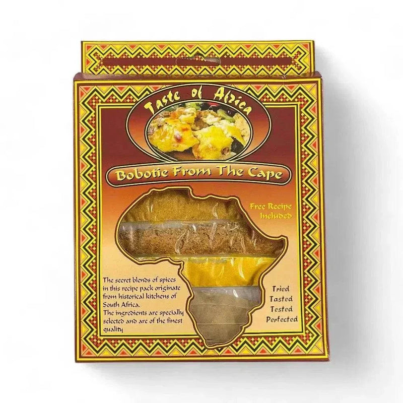 Taste of Africa Bobotie From The Cape 60g spice mix packaging