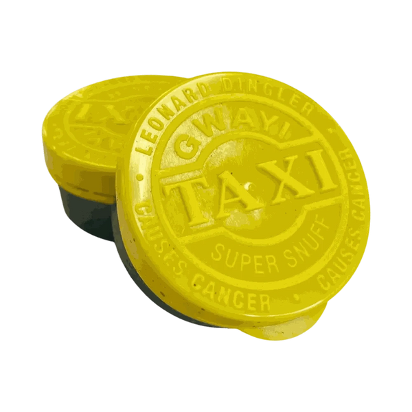 Taxi Snuff (Green) 15g container with bold, earthy South African nasal snuff