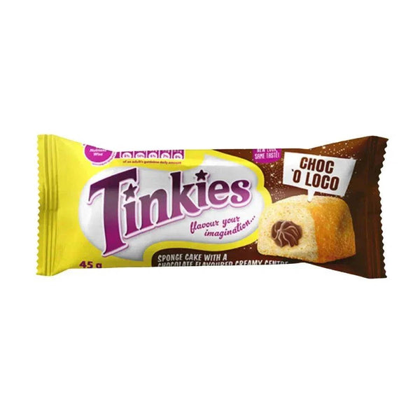 Tinkies - Chocolate 45g sponge cake pack with creamy filling, 6-pack.
