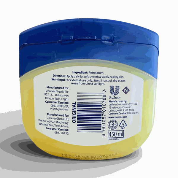 Vaseline Blueseal 450ml pure petroleum jelly for moisturizing and protecting skin