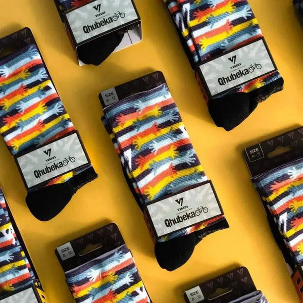 Versus Qhubeka Elite Socks comfortable seamless toe moisture-wicking cushioned heel and arch support