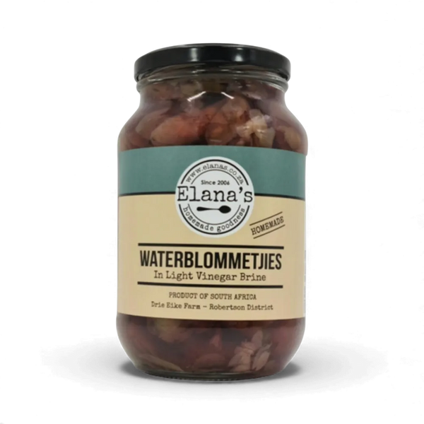 Elana's Waterblommetjies in light vinegar brine 410g jar from South Africa