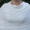 Cream knitted winter poncho with round neck from Cotton Road