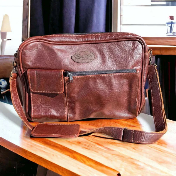 Woesmooi Genuine leather Laptop Bag - Dark from South African Shop in New Zealand – Something From Home.