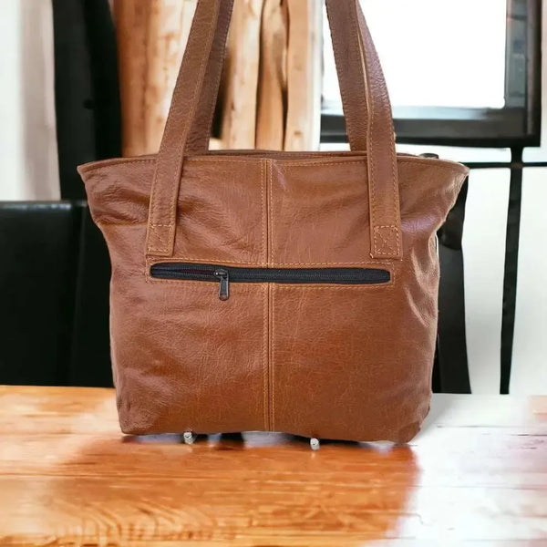 Light Woesmooi Genuine Leather Shopping Bag for stylish, durable everyday use