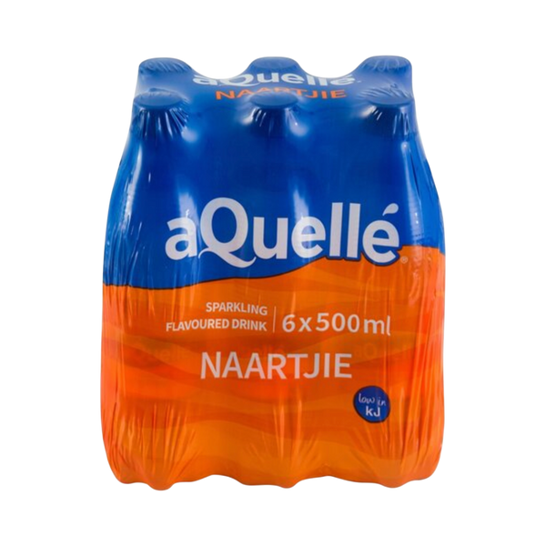 aQuellé Flavoured Sparkling Water - Naartjie (Pack of 6 x 500ml)