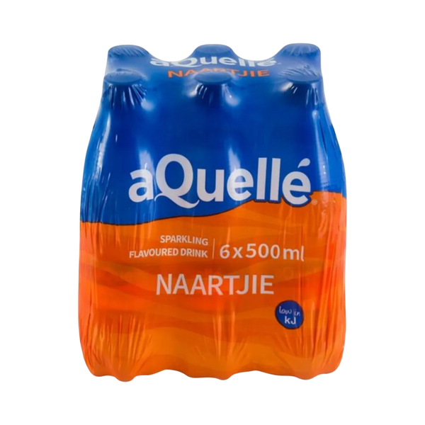 aQuellé Flavoured Sparkling Water - Naartjie (Pack of 6 x 500ml)