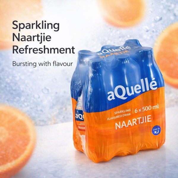 aQuellé Flavoured Sparkling Water - Naartjie (Pack of 6 x 500ml) Facebook Ad