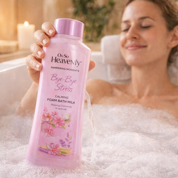 Oh So Heavenly Pampering Moments Foam Bath Milk - Bye Bye Stress (750ml) Facebook Ad