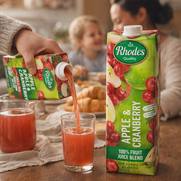 Rhodes 100% Fruit Juice - Apple & Cranberry - 1 Litre Facebook Ad