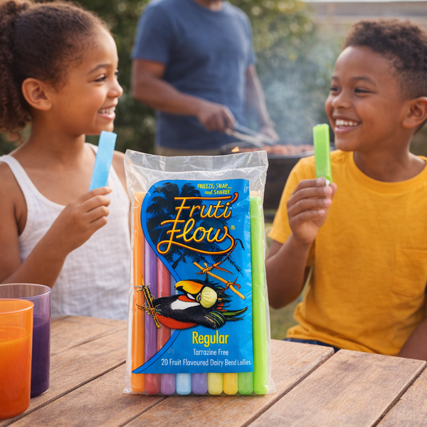 Fruti Flow Regular Fruit Flavoured Dairy Blend Lollies - 20x90ml Facebook Ad