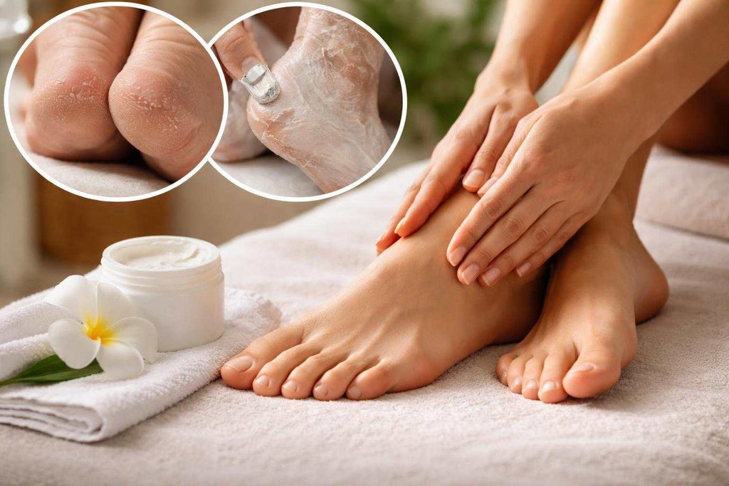 variety of foot masks in packaging for exfoliation hydration and detoxification