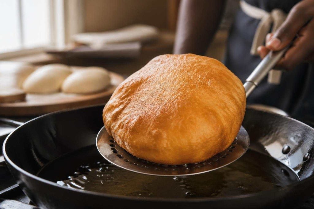Vetkoek dough rising in bowl for traditional South African fried bread recipe