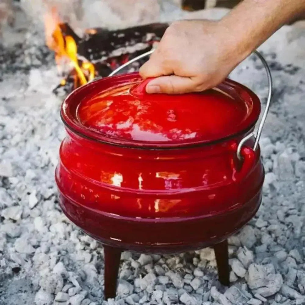 South Africans having a potjie at a braai