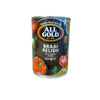 All Gold Braai Relish 410g jar with mixed herbs for savory South African cookouts
