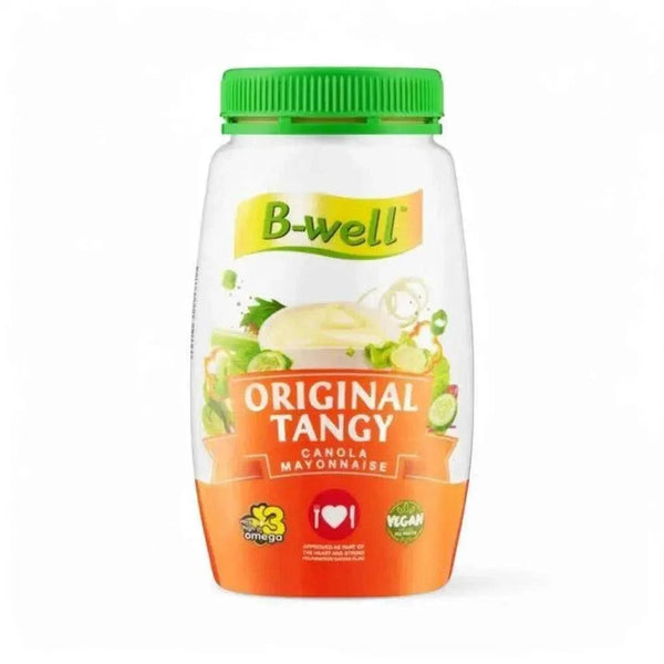 B-Well Original Tangy Canola Mayonnaise 750g jar, egg-free, dairy-free, vegan, high omega-3 mayo