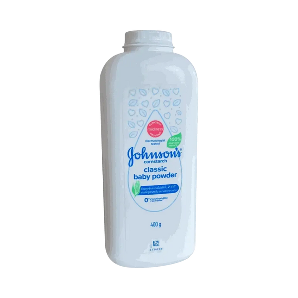 Johnsons Cornstarch Classic Baby Powder 400g talc-free gentle moisture absorber