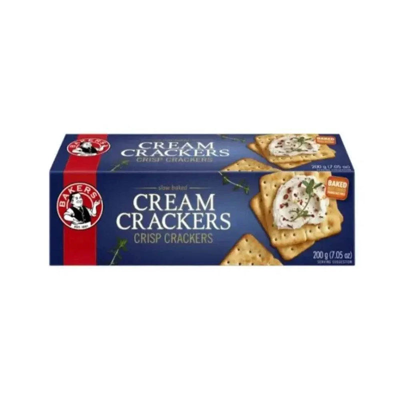 Bakers Cream Crackers 200g box of crunchy, buttery, zero trans fat savory snacks