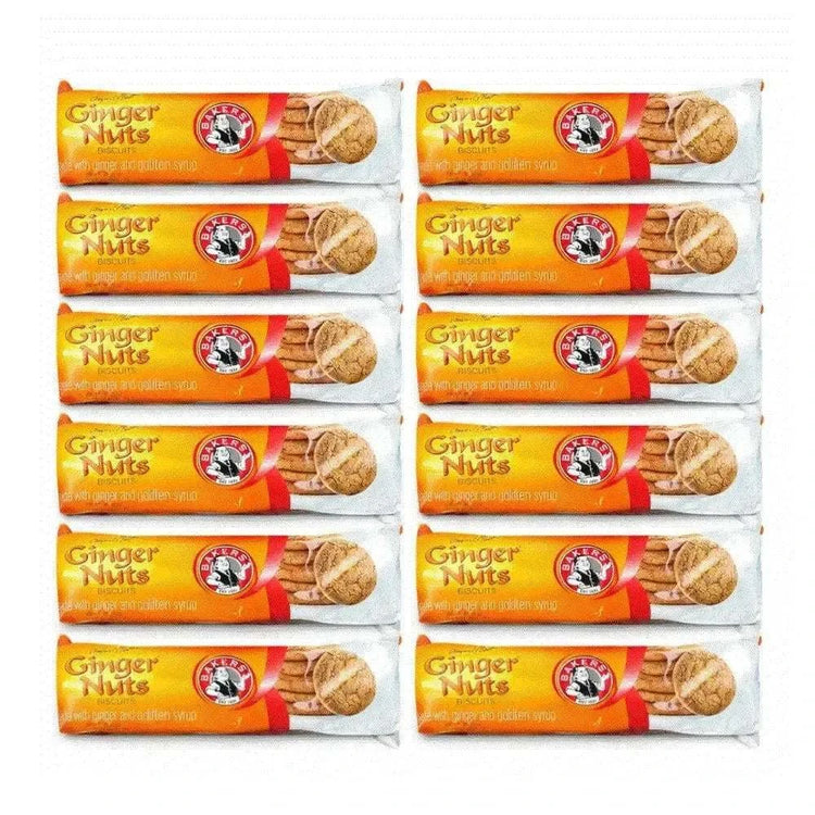 Bakers Gingernuts Biscuits pack of 12 with New Zealand ginger flavor