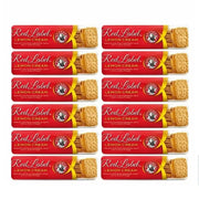 Pack of 12 Bakers Lemon Creams biscuits with vanilla and tangy lemon filling