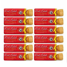Pack of 12 Bakers Lemon Creams biscuits with vanilla and tangy lemon filling