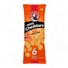 Bakers Mini Cheddars Multipack Bacon 33g, Pack of 6 - Savory snack with cheesy and smoky bacon flavor.