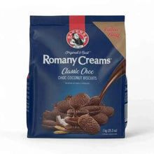 Bakers Romany Creams Classic Choc 1kg bag with chocolate coconut filled biscuits for sharing and snacking
