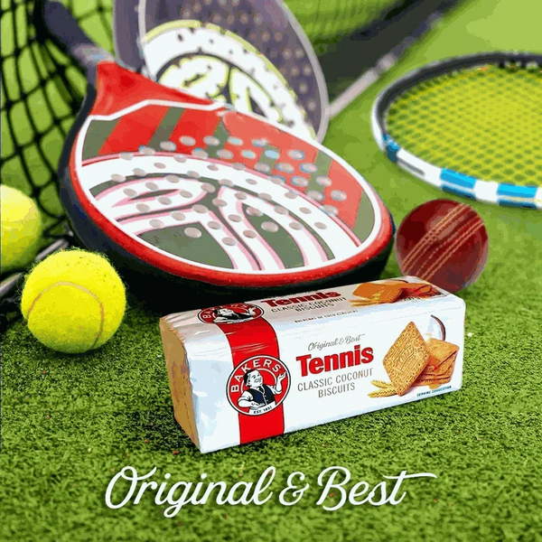 Bakers Tennis Biscuits 200g pack with classic coconut flavor and crispy texture for tea time and desserts